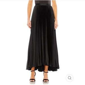 Zimmermann pleated midi skirt - black/ivory